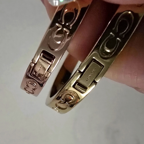 Coach Gold and Rose Gold Bangle Set - Picture 3 of 5